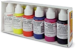 Ara set de peinture acrylique peinture 6 x 100 ml couleurs joyeuses professionnel