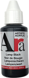 Ara peinture acrylique Lamp Black 100 ml - peinture noire intense