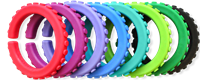 ARK Therapeutic bracelet à mâcher jouet sensoriel noir moyen XT Getextureerde kauwarmband om te draaien om de pols, alternatief voor kauwen op mouwen, voor kinderen en volwassenen.-2