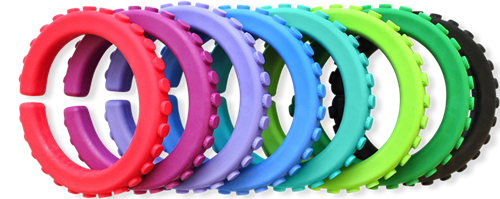 ARK Therapeutic bracelet à mâcher jouet sensoriel noir moyen XT Getextureerde kauwarmband om te draaien om de pols, alternatief voor kauwen op mouwen, voor kinderen en volwassenen.-2