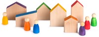Grapat jouets en bois maisons et Nins - jeu créatif-2