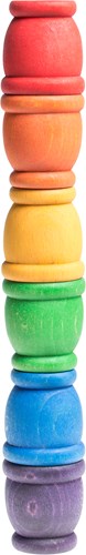 Grapat jouets en bois 6 tailles - coupelles colorées pour jeu créatif-2