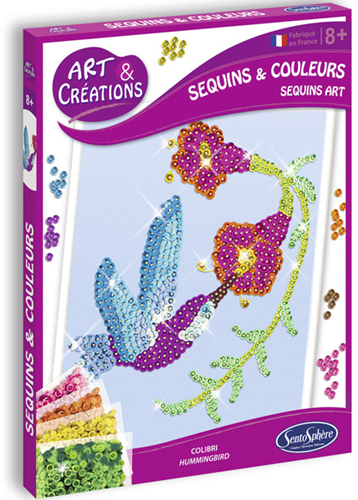 Sentosphère kit créatif colibri sequins - jouet créatif pour enfants