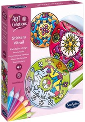 Sentosphère stickers fenêtre mandala kit créatif - jouet à colorier