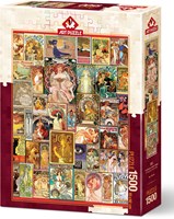 Art Puzzle puzzle Art Nouveau Poster Collage - 1500 pièces-2