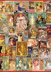 Art Puzzle puzzle Art Nouveau Poster Collage - 1500 pièces