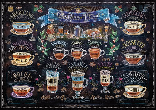 Art Puzzle puzzle Coffee Time - 1000 pièces plaisir coloré