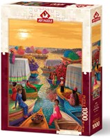 Art Puzzle puzzle Flower Harbor - 1000 pièces plaisir coloré-2