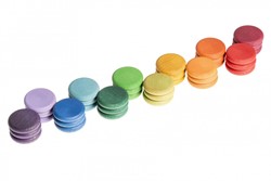 Disques en bois Grapat douze couleurs (36 pcs.)