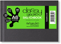 Artgecko carnet de croquis A6 paysage 150g 46 feuilles blanc - papier créatif