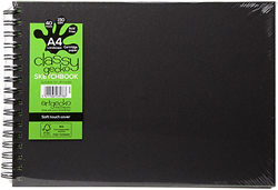 Artgecko carnet de croquis A4 paysage spirale 150g 40 feuilles blanc FSC