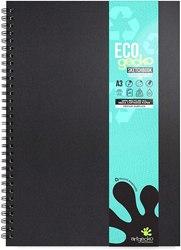 Artgecko carnet de croquis Eco spirale A3 150g 40 feuilles papier durable blanc