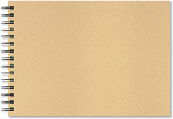 Artgecko carnet de croquis A4 paysage 150g 40 feuilles blanc - papier à dessin durable