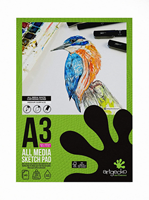 Artgecko bloc de croquis A3 blanc 150g 40 feuilles - papier à dessin créatif