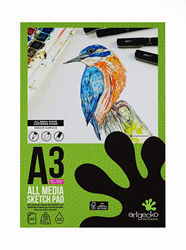 Artgecko bloc de croquis A3 blanc 150g 40 feuilles - papier à dessin créatif