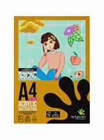 Artgecko carnet de croquis A4 papier acrylique 240g 20 feuilles blanc créatif