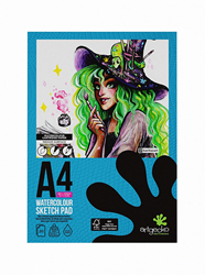 Artgecko carnet de croquis A4 aquarelle 300g 20 feuilles blanc - papier à peindre