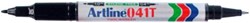 Artline marqueur permanent noir - Twin Tip pour une utilisation créative