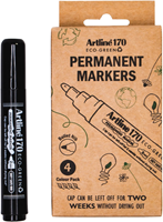 Artline marqueurs permanents Eco-Green 2,0mm lot de 4 couleurs
