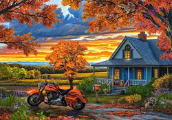 Castorland puzzle promenade d'automne - puzzle 500 pièces adultes