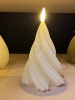 Home & Styling bougie LED arbre torsadé crème 13cm décoration