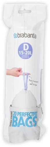 Brabantia afvalzakken PerfectFit D 15-20L 20 stuks