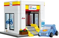CaDA set de construction station de lavage Shell avec voiture - 294 briques - vie urbaine