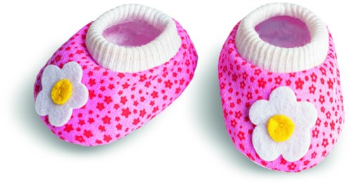 Heless chaussures de poupée fleurs rose 35-45 cm accessoire poupée