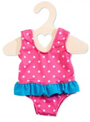 Heless maillot de bain poupée 28-35 cm rose-blanc-bleu pois