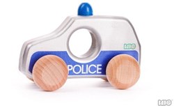 Bajo voiture de police jouet - voiture en bois pour enfants dès 3 ans