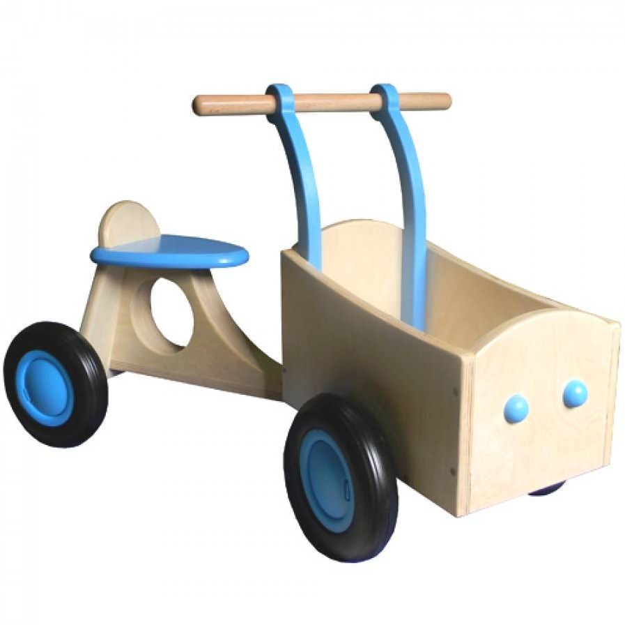 Triporteur En Bois Bleu Clair Planet Happy Fr