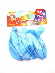 Globos ballons garçon bleu - ballons de naissance latex 10 pièces