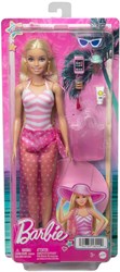 Mattel poupée Barbie de plage deluxe - Malibu avec accessoires - poupée Barbie