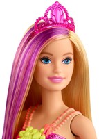 Poupée Barbie Dreamtopia princesse cheveux blonds avec diadème et robe fleurie-2