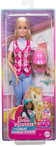 Mattel poupée Barbie Malibu - poupée mode avec tenue d'équitation et casque