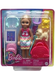 Mattel Barbie Chelsea poupée de voyage avec chiot et accessoires - mini poupée