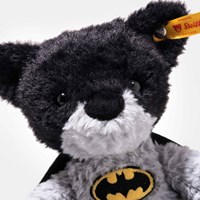 Steiff Batman peluche super-héros ours en peluche - jouet câlin 29 cm noir-3