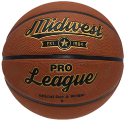 Midwest basketball Pro League orange taille 6 - prise en caoutchouc