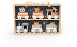 Speedy Monkey train en bois jouet - coffret compact de rangement - 3 ans+