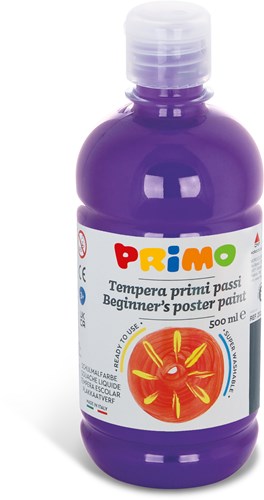 Peinture pour affiches Primo prête à l'emploi, flacon de 500 ml avec bouchon de contrôle de débit violet