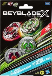 Hasbro Beyblade X Chain Incendio et Arrow Wizard Pack double toupies jouet
