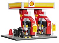 Cada coffret de construction jouet station essence Shell boutique 305 pièces