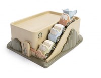 Dantoy Bio Garage de jeu - garage jouet avec 3 véhicules - bioplastique durable-2
