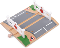 BigJigs rails de train en bois - passage à niveau - jouet en bois