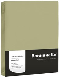 Drap-housse jersey vert olive 90x20cm coton élastique confortable