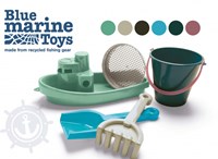 Dantoy Blue Marine Toys bateau et set de sable - 5 pièces plastique recyclé-2