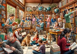 Bluebird Puzzle puzzle bookstore 2000 pièces multicolore