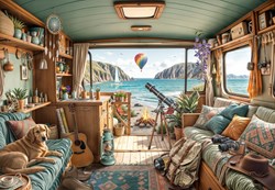 Bluebird Puzzle Camping Coast - puzzle en carton coloré