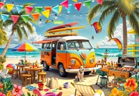 Bluebird Puzzle puzzle camping-car plage - 1000 pièces