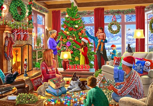 Bluebird Puzzle puzzle de Noël Christmas Decorating - 1000 pièces